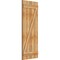 Ekena Millwork Joined Board-n-Batten Shutters w/Z-Bar, Rough Sawn Western Red Cedar, 21 1/2W x 55H, PR RBJ06Z21X055RWR - alternate 4